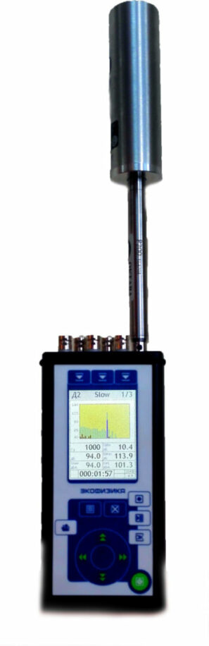 Пример проведения калибровки (проверки работоспособности) шумомера калибратором АК-1000