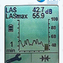 Testo 816 Testo 816-2 - Шумомер в действии (режим измерения текущего уровня звука)