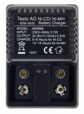 Внешнее зарядное устройство для 9 В аккумулятора термоанемометра Тэсто 417 (доп. опция)