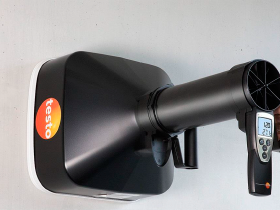 Testo 417 Анемометр Testo 417 в комплекте с выпрямителем потока воздуха и квадратной воронкой 330 x 330 мм.