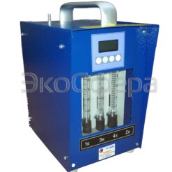 ПА-40М-1 Исполнение 4 (с первичной поверкой) - Аспиратор в металлическом корпусе, с штативом и внешним аккумуляторным блоком.