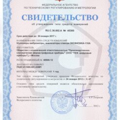 ЭКОФИЗИКА Комплект ТИШИНА Свидетельство об утверждении типа Экофизика