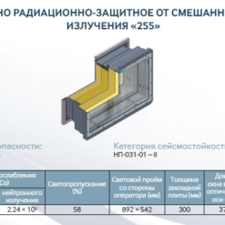 Окно радиационно-защитное от смешанного излучения 